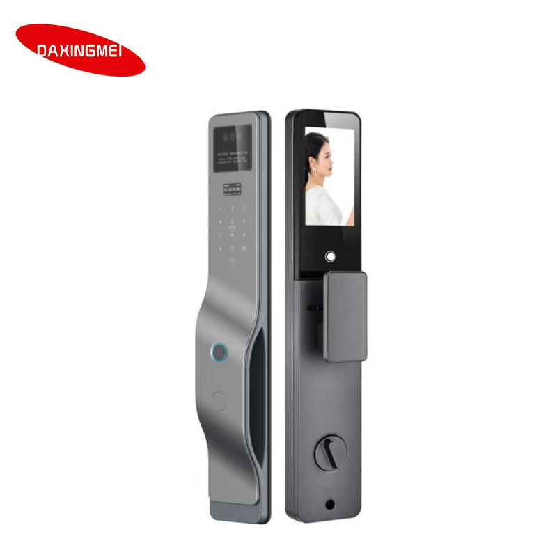 How does the intercom function enhance the security and convenience of a smart door lock?